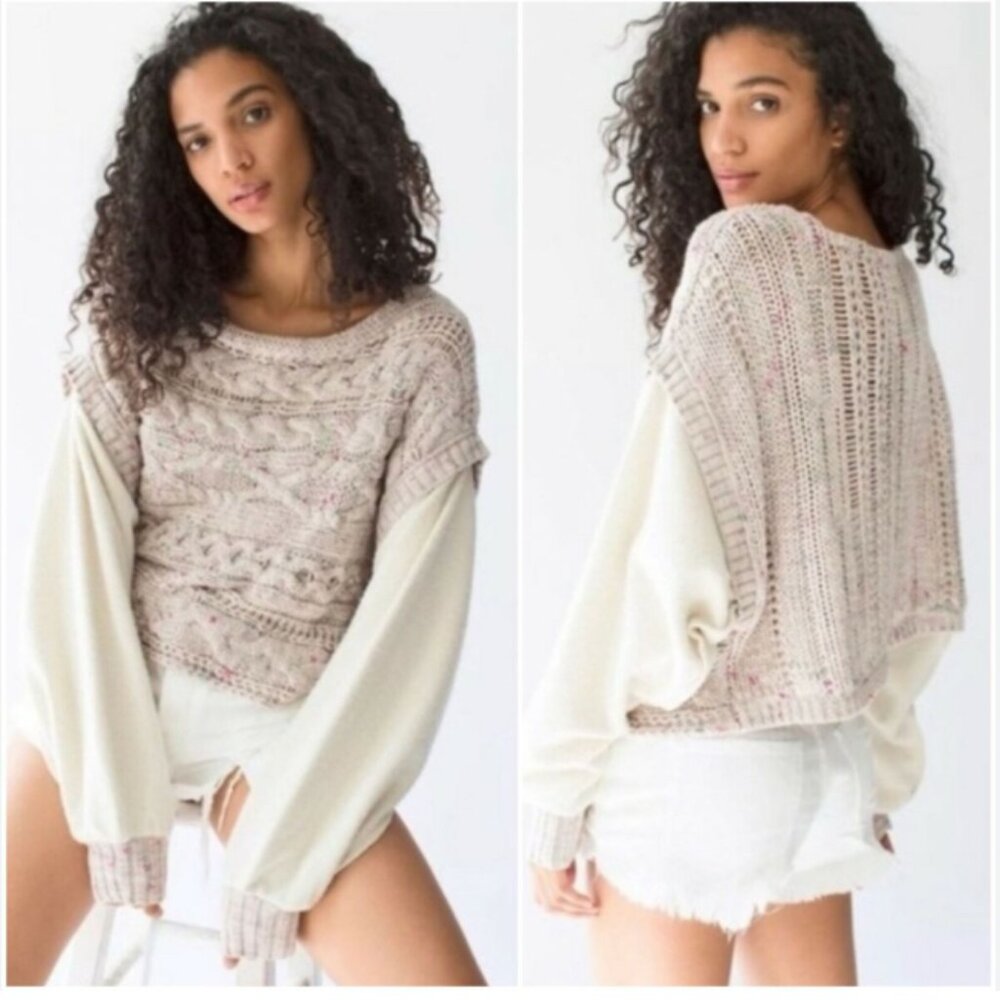 Free People Honey Cable Pullover Sweater